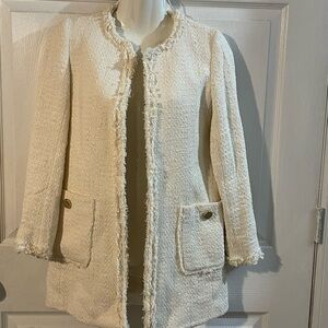 Zara Textured Cream Blazer